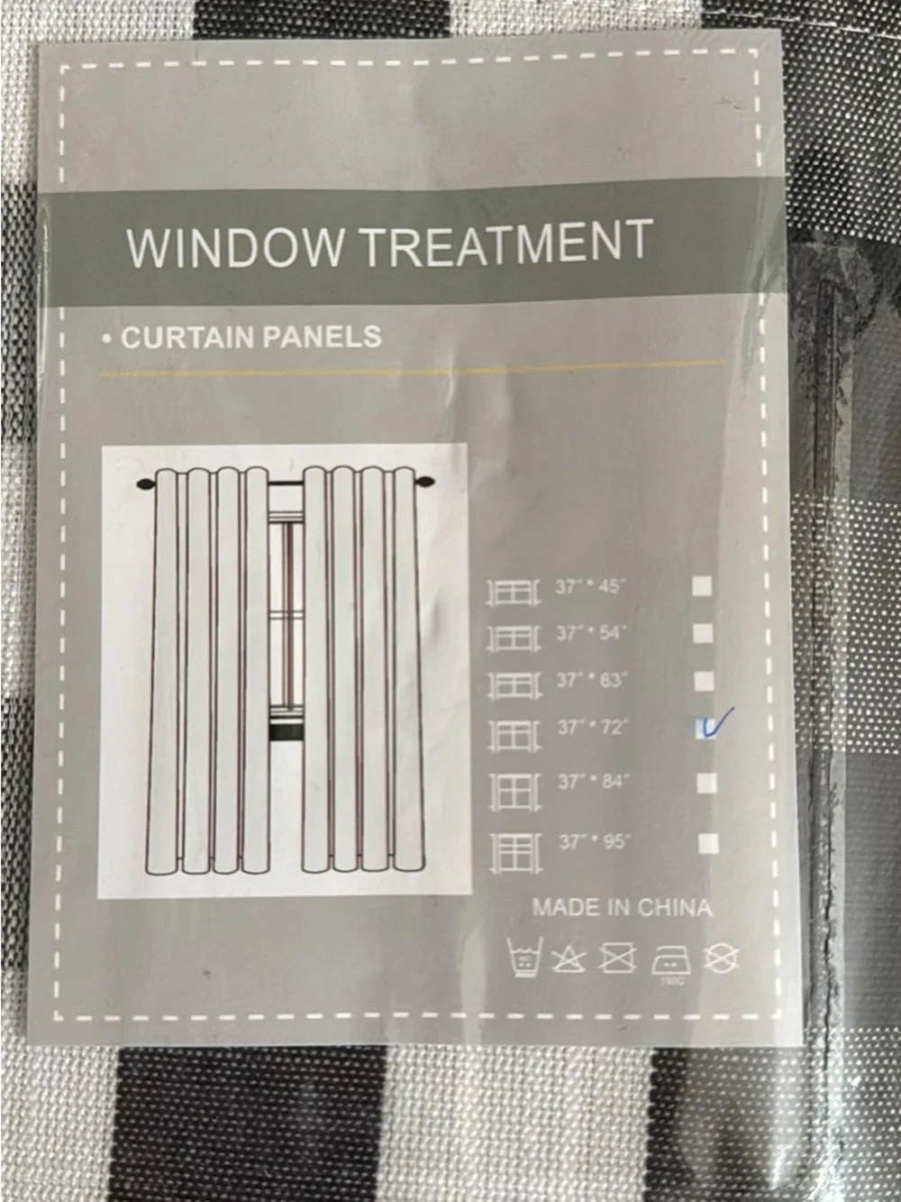 Black and White Checkered Window Treatment